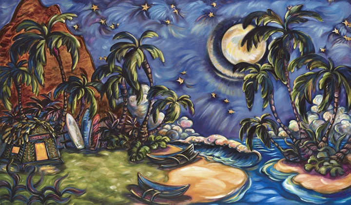 Kim Mcdonald ハワイアンアート　ジクレー版画 Beach House — Kim McDonald